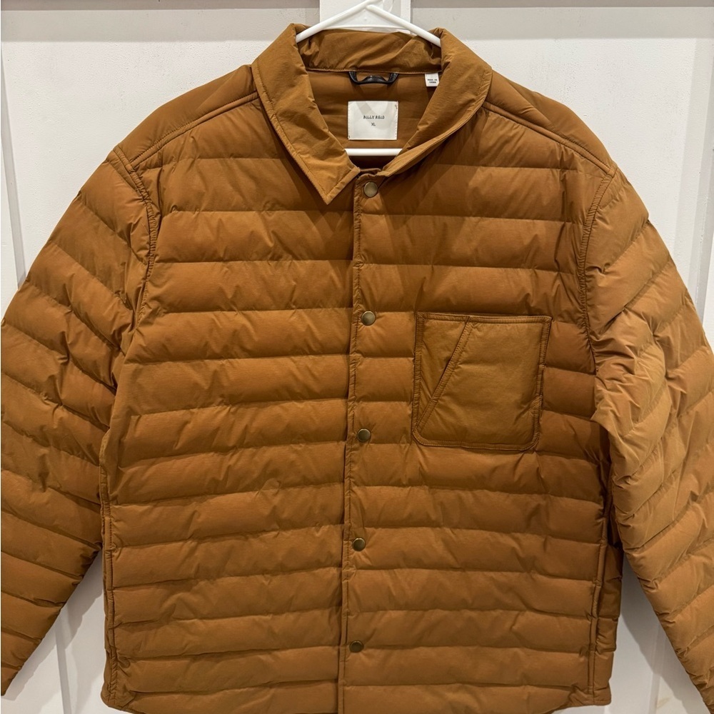 Billy Reid tan/deep mustard Puffer Jacket